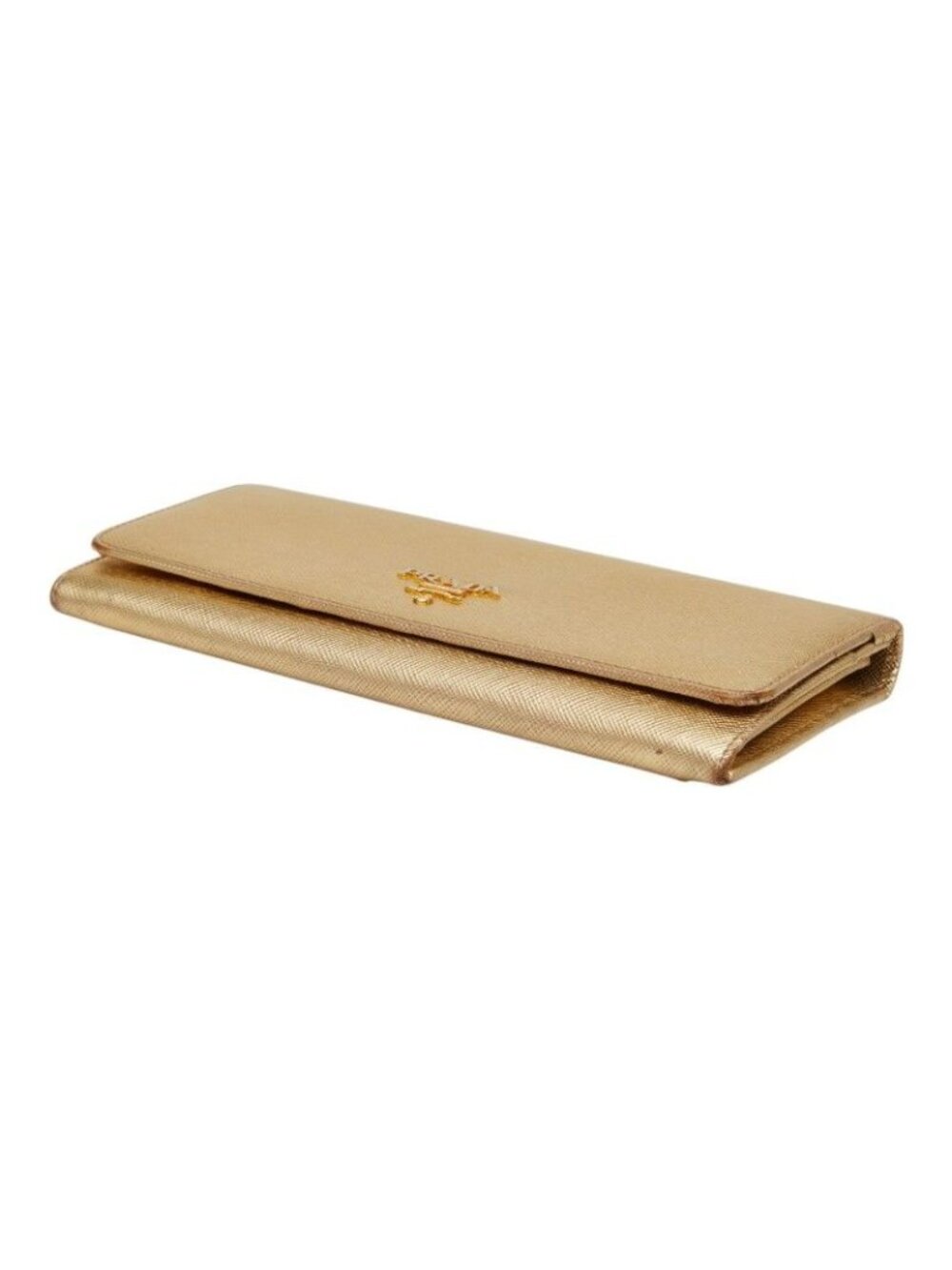 ★SOLD★ Prada Wallet Gold Saffiano Leather - Picture 4 of 10